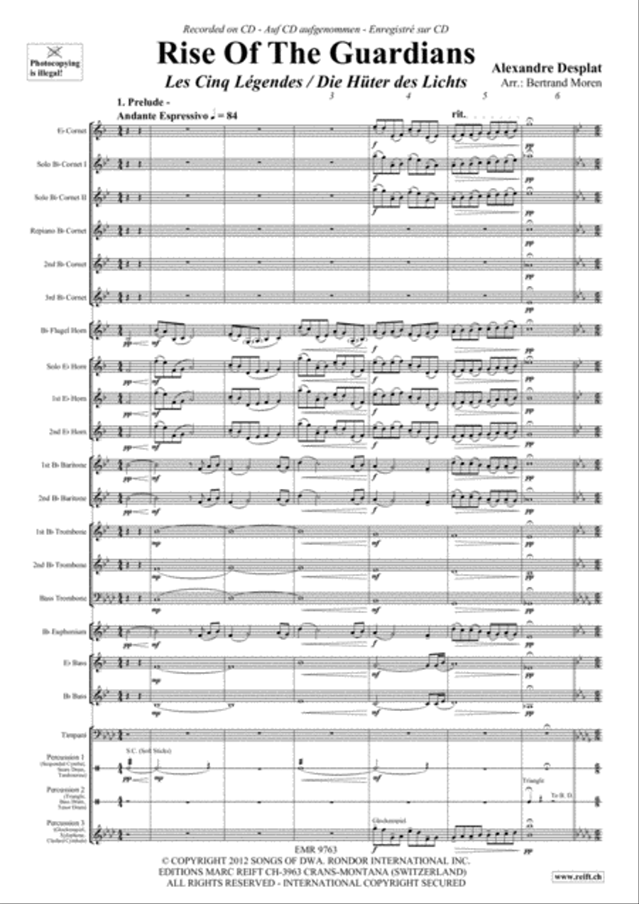 Rise of The Guardians Brass Band scores gallery preview page 4