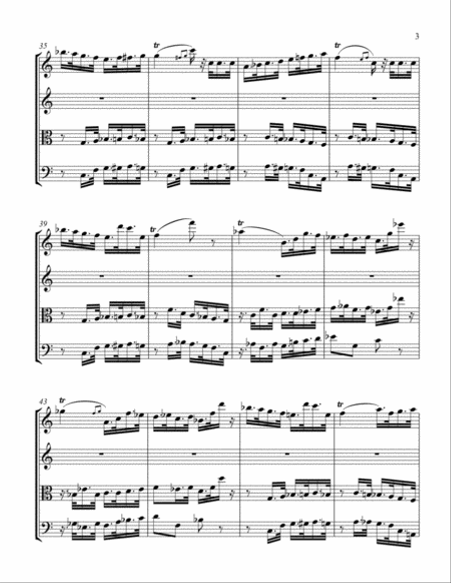 Adagio in C Major D. 349 String Quartet scores gallery preview page 3