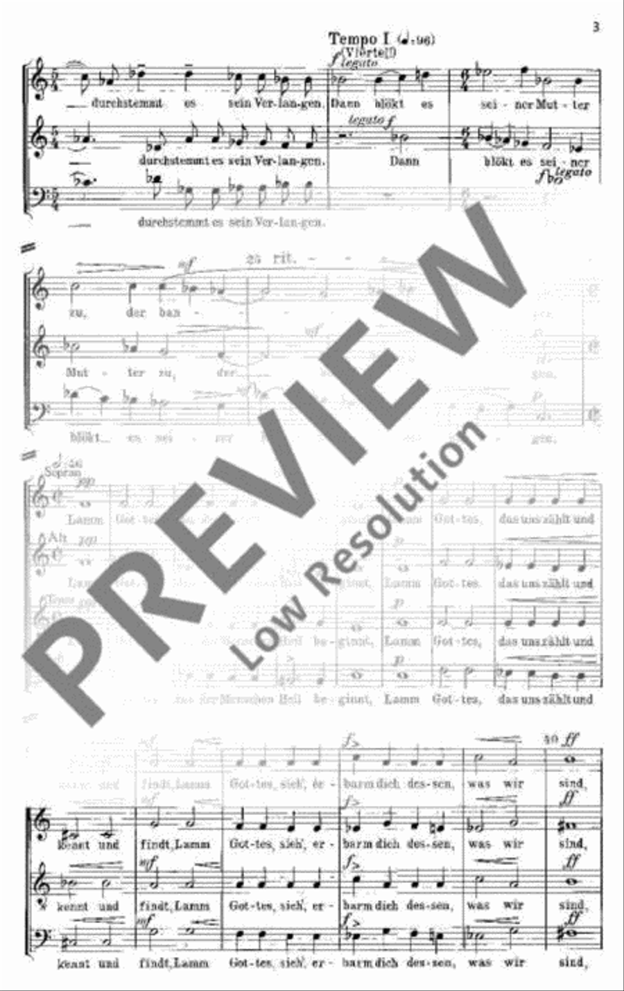 Drei geistliche Gesänge 4-Part scores gallery preview page 4