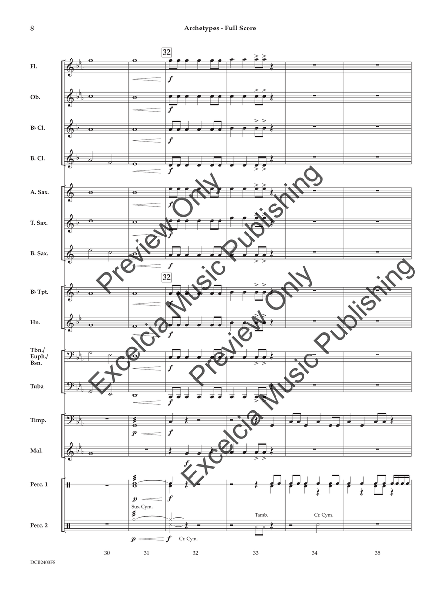 Archetypes Concert Band scores gallery preview page 9