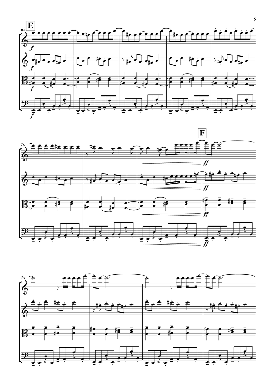 Bittersweet Symphony String Quartet scores gallery preview page 5