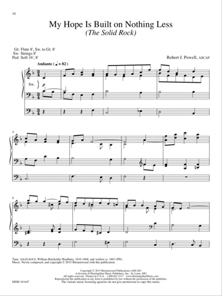 Prayerful Preludes, Set 5 Organ scores gallery preview page 6