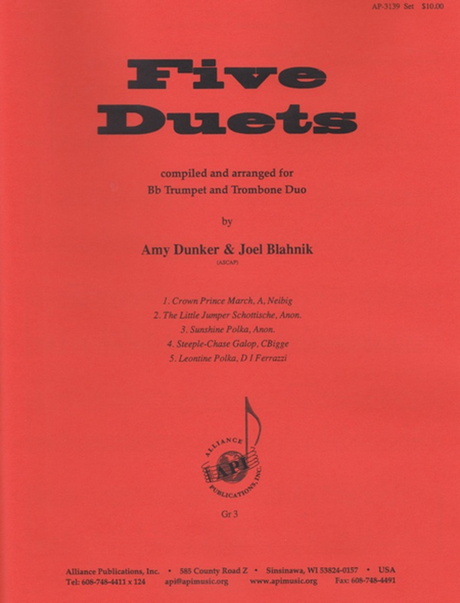 Five Duets for Trumpet and Trb image number null