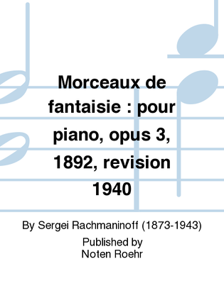 Book cover for Morceaux de fantaisie