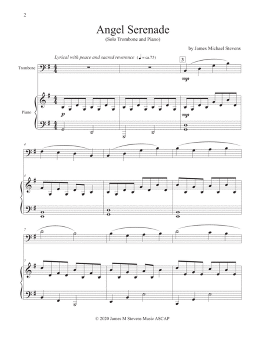Angel Serenade - Trombone & Piano image number null