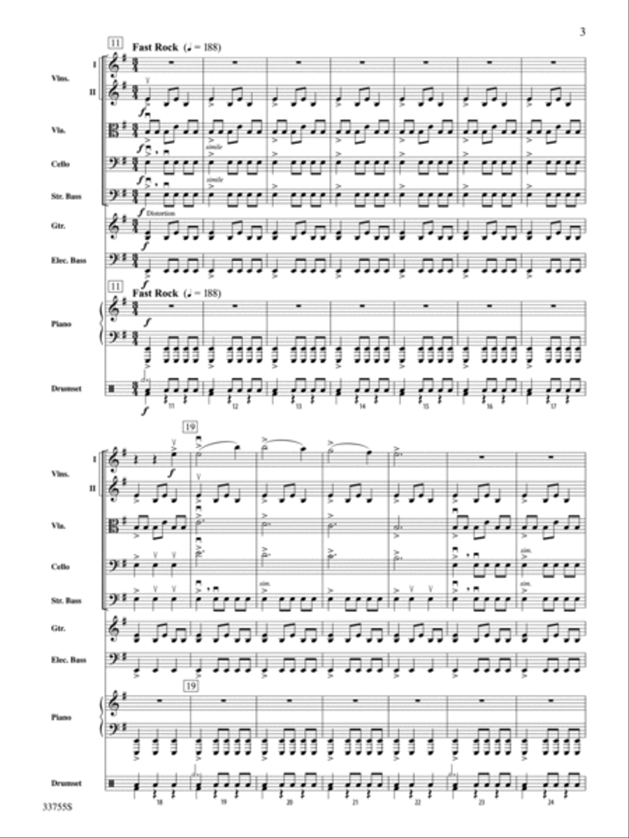 Christmas Eve/Sarajevo 12/24 String Orchestra scores gallery preview page 3