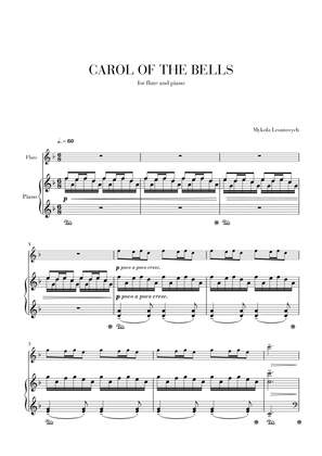 Book cover for Carol of the Bells - Flute and Piano (Advanced)