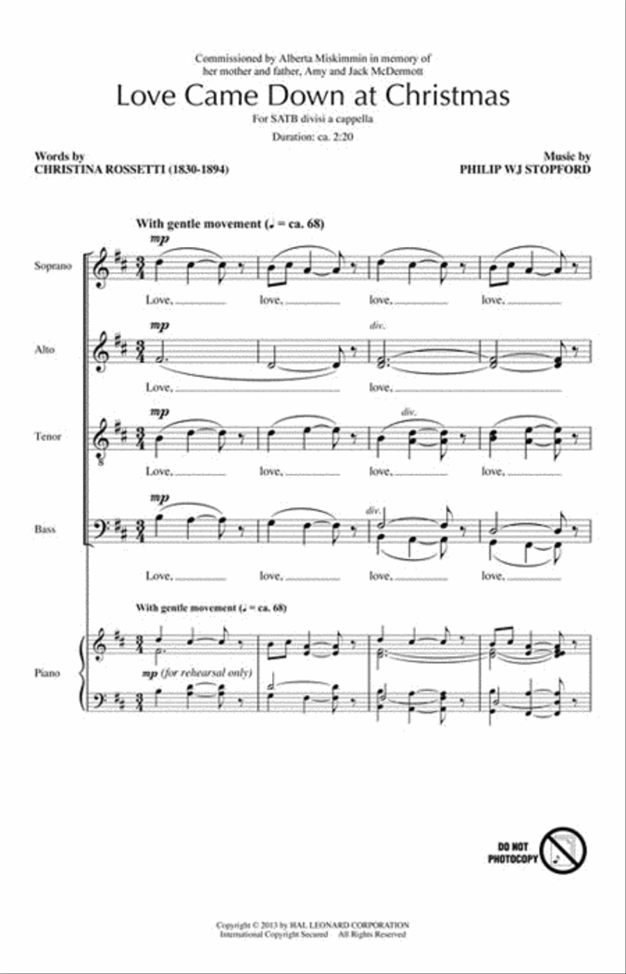 Love Came Down at Christmas Divisi scores gallery preview page 2