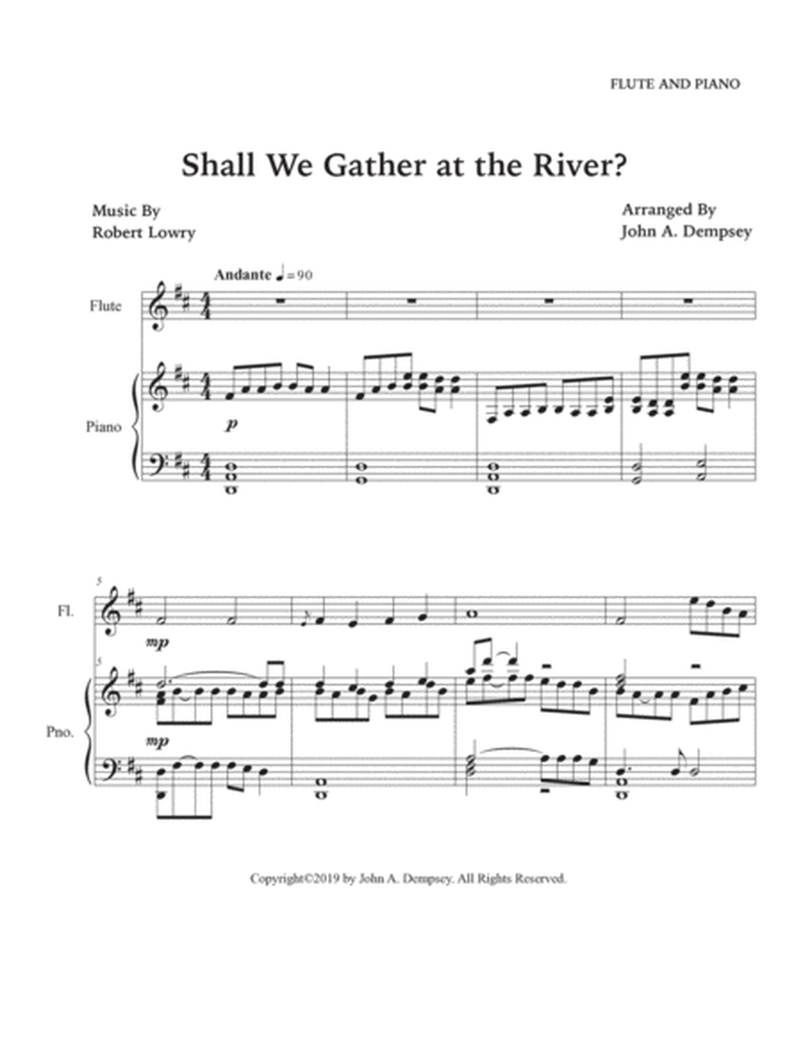 Shall We Gather at the River (Flute and Piano) image number null