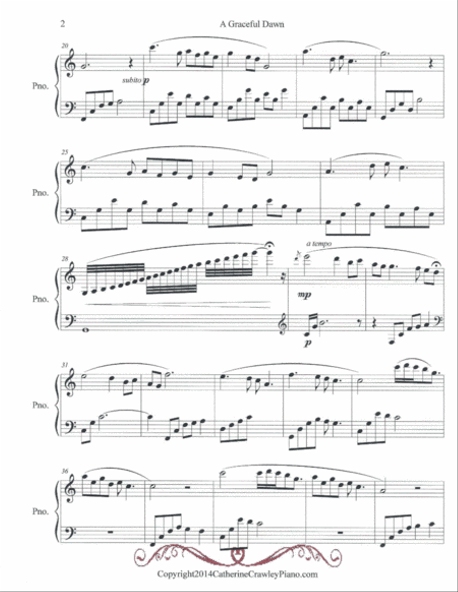 A Graceful Dawn A Graceful Dawn Piano Method scores gallery preview page 2