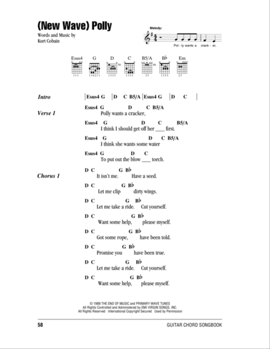 (New Wave) Polly Acoustic Guitar scores gallery preview page 1