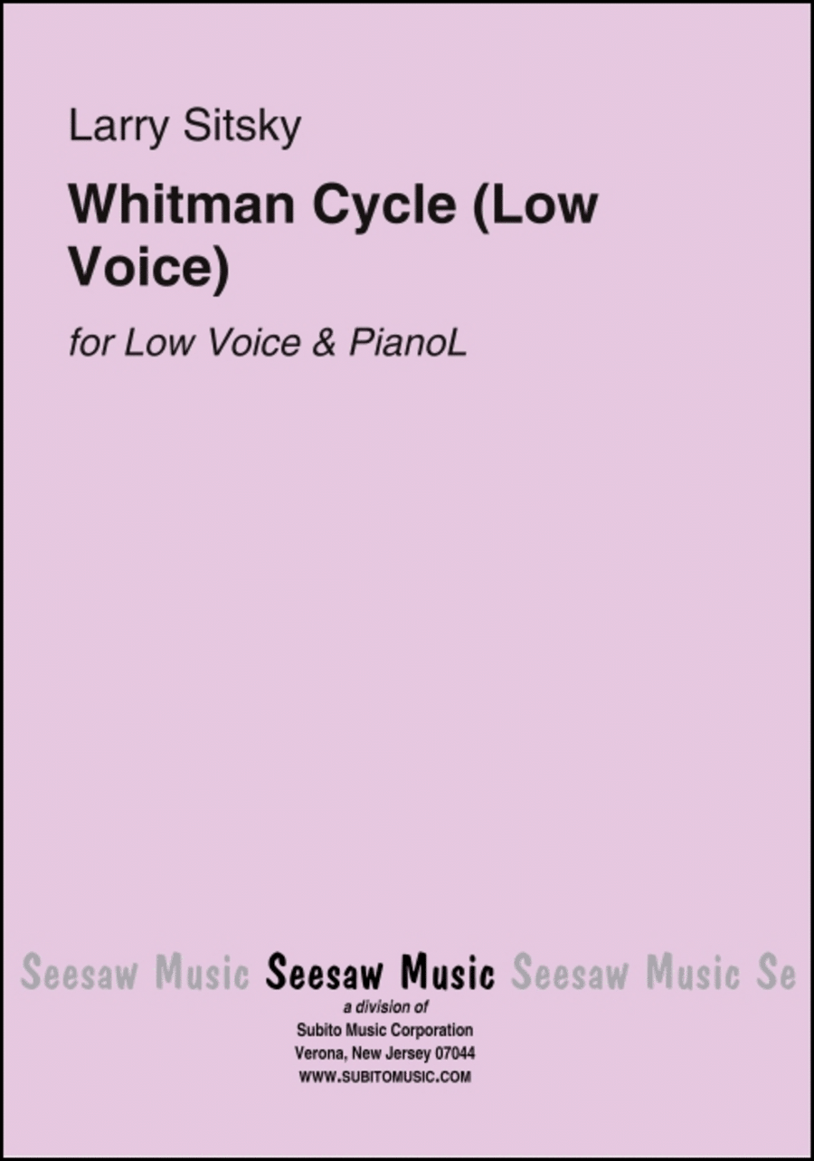 Whitman Cycle Six songs