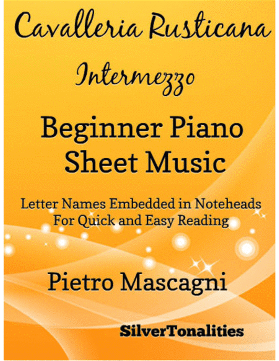 Cavalleria Rusticana Beginner Piano Sheet Music Easy Piano scores gallery preview page 1