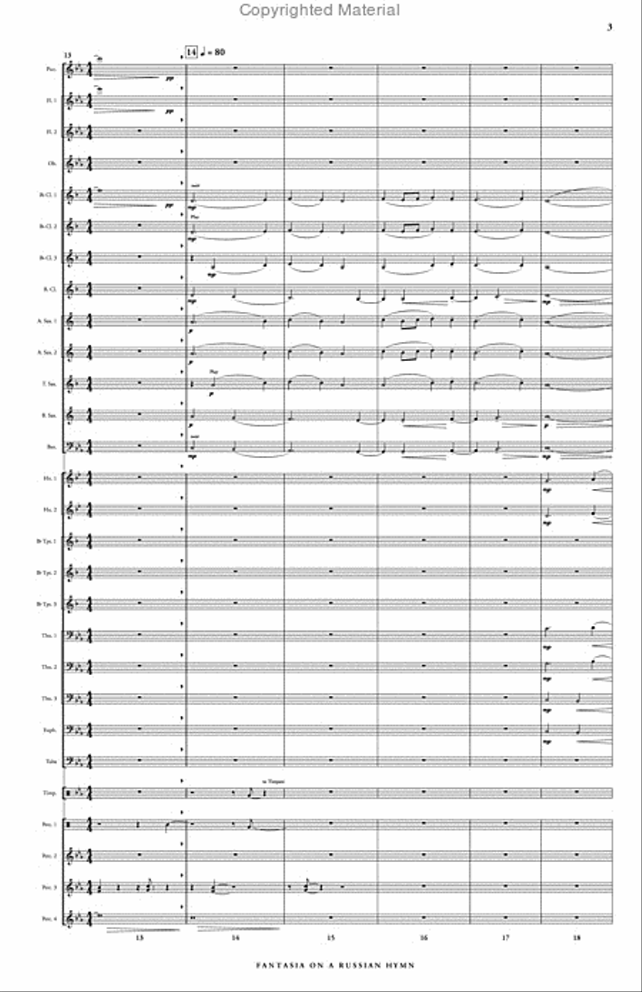 Fantasia on a Russian Hymn Concert Band scores gallery preview page 4