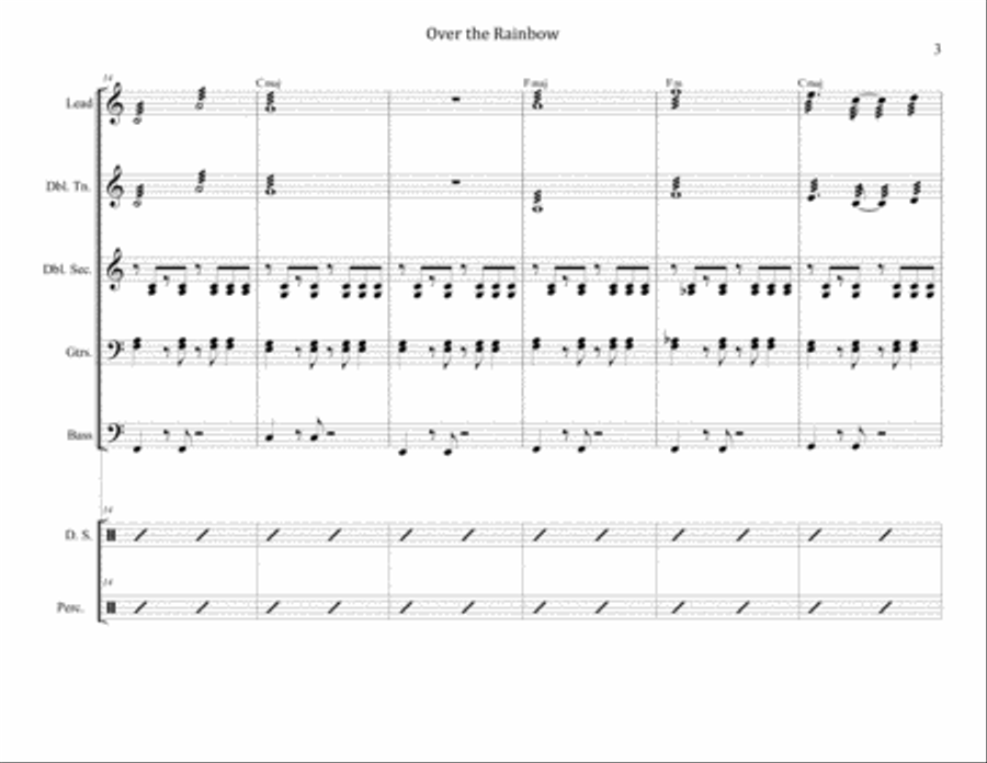 Over The Rainbow (from The Wizard Of Oz) Steel Drum Band scores gallery preview page 3