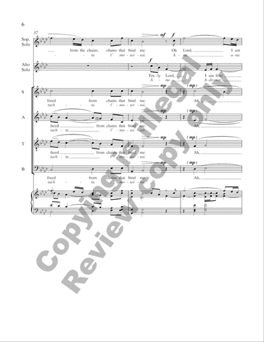 Psalm 116 (Verse 16) (Truly Lord, I am Free/Ana Adonai) SA scores gallery preview page 6