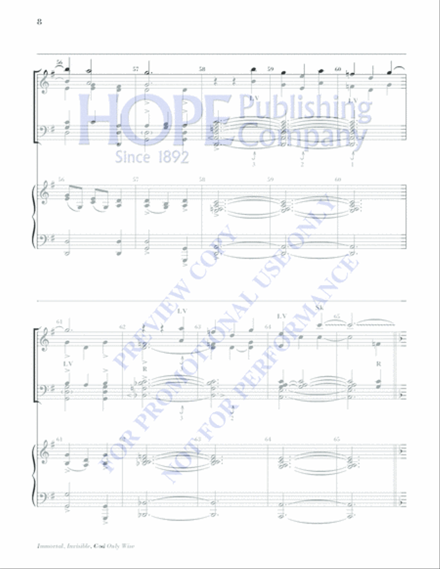 IMMORTAL INVIS-SHER-Director and Piano Score Handbell Choir scores gallery preview page 8