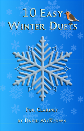 Book cover for 10 Easy Winter Duets for Clarinet