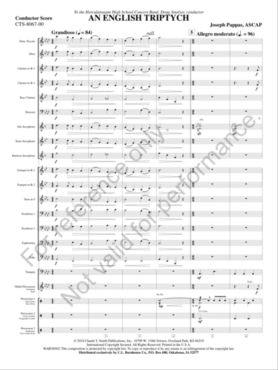 An English Triptych An English Triptych Concert Band scores gallery preview page 4