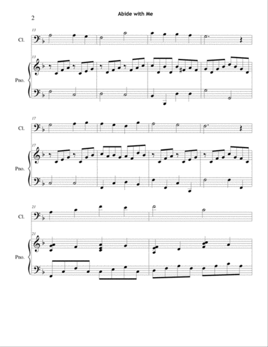 Abide with Me (Cello & Piano) Piano scores gallery preview page 2