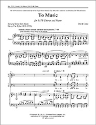 Book cover for To Music