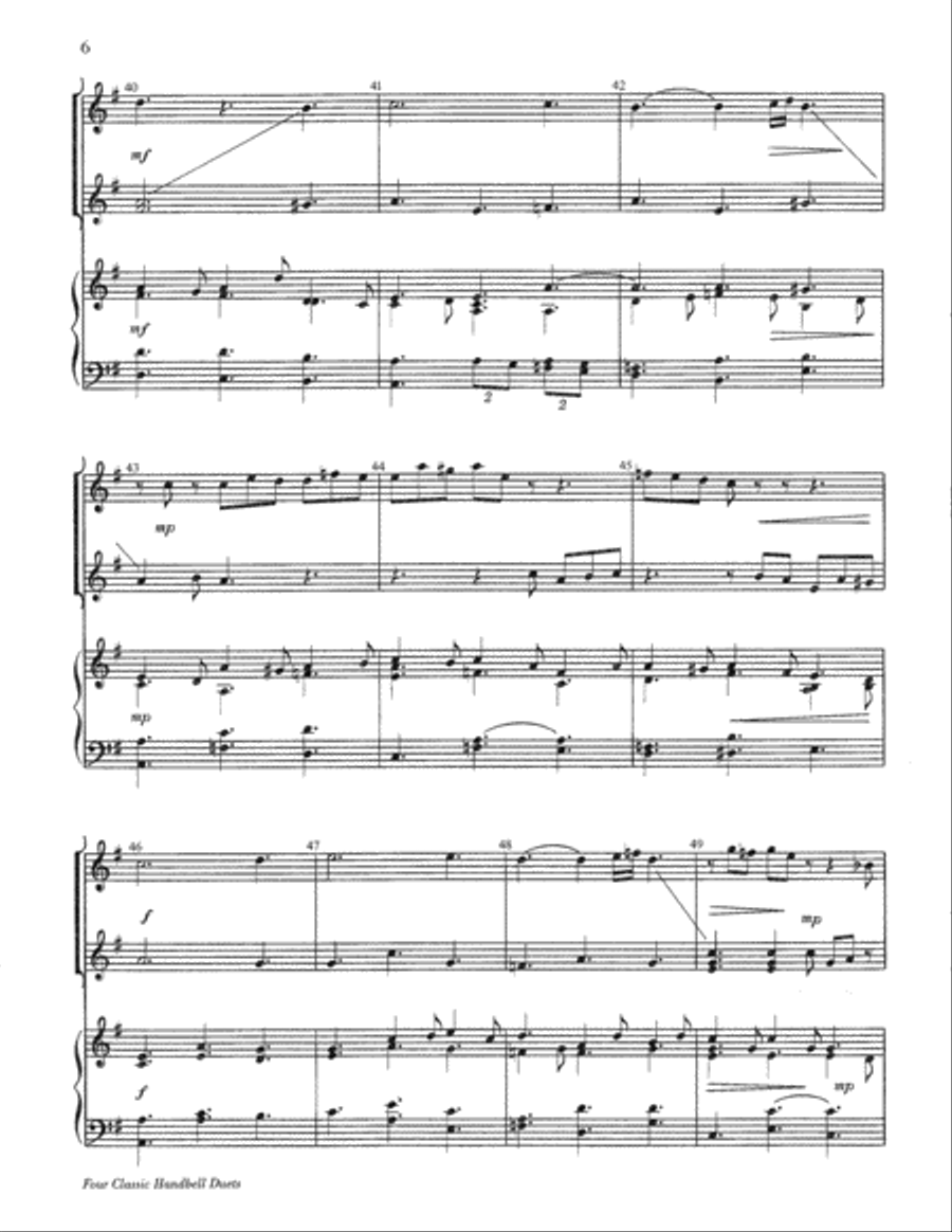 Four Classic Handbell Duets Percussion scores gallery preview page 26