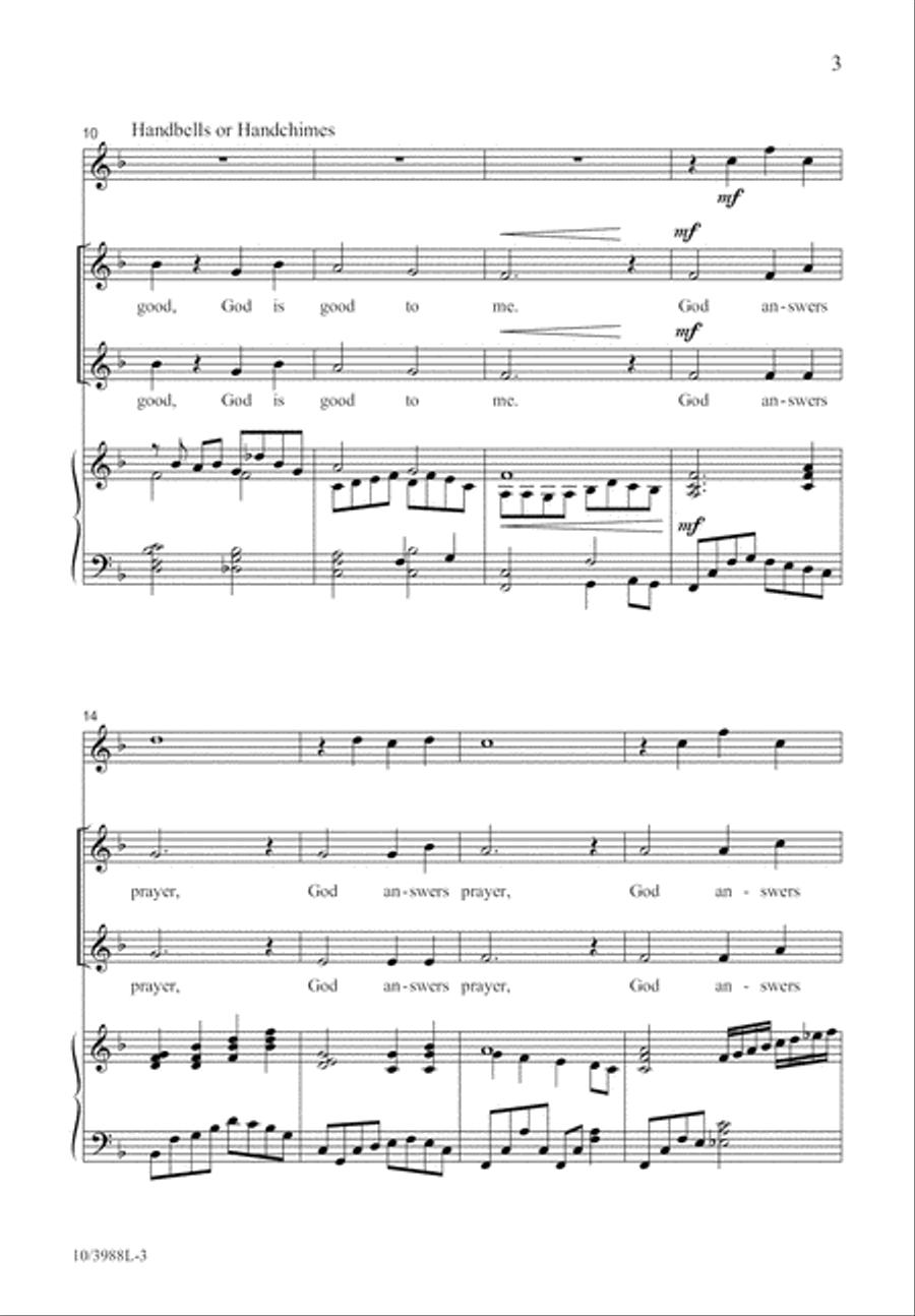 God Is So Good Unison Choir scores gallery preview page 3