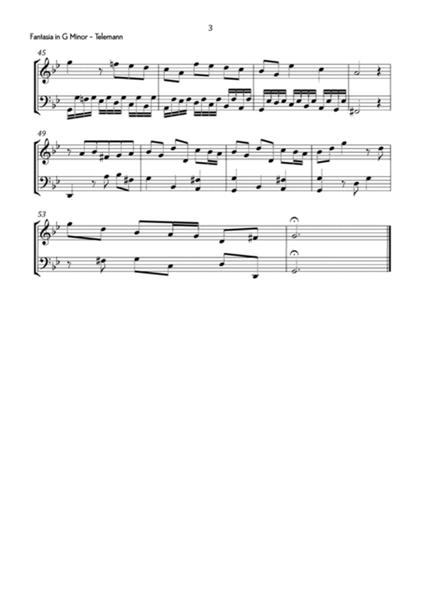 Telemann - Fantasia in G minor (TWV 33:8) - Intermediate image number null