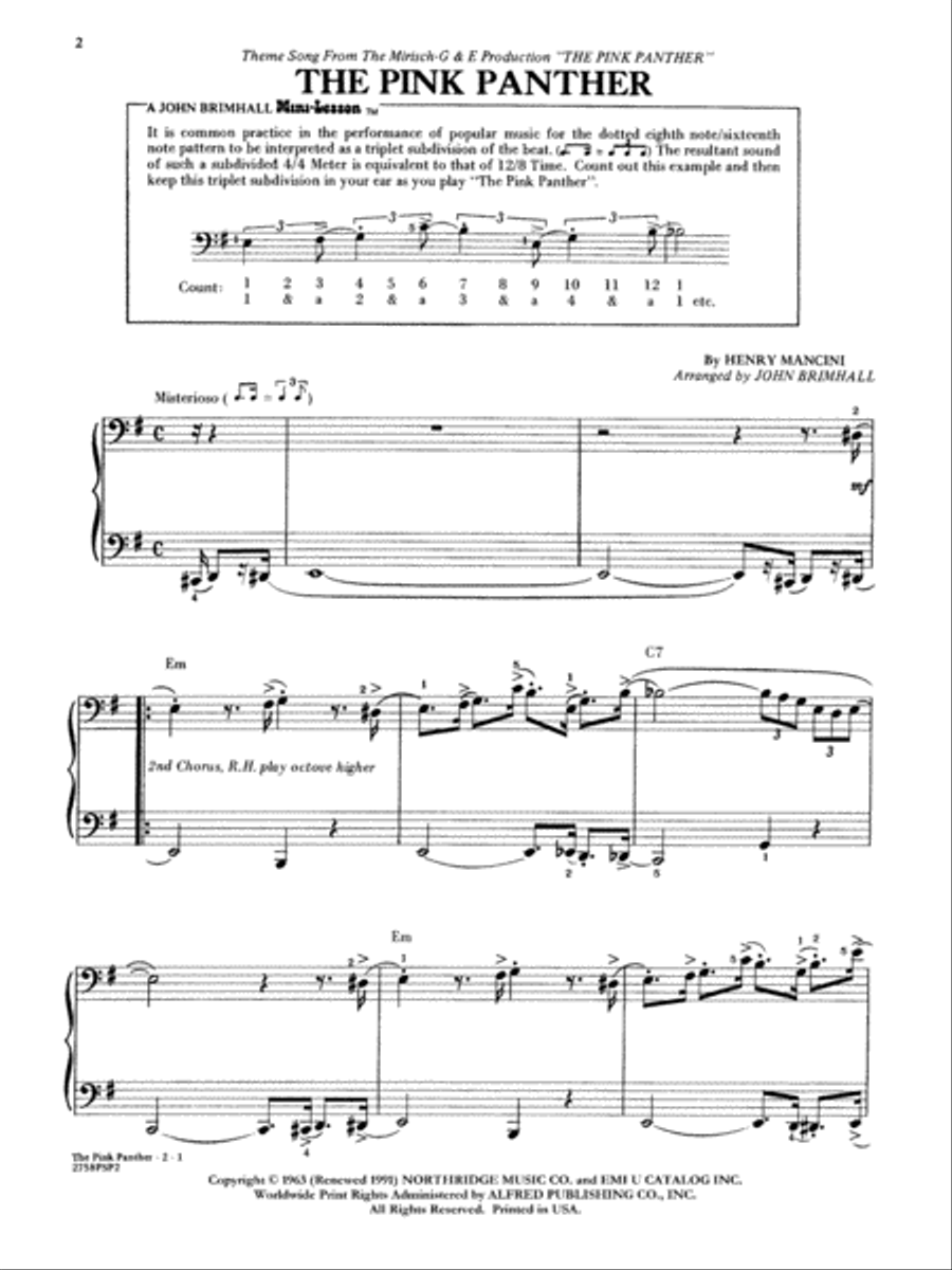 The Pink Panther The Pink Panther Small Ensemble scores gallery preview page 2
