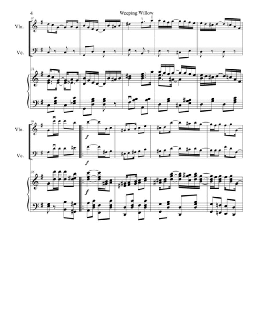 Weeping Willow Piano Trio Piano Trio scores gallery preview page 4