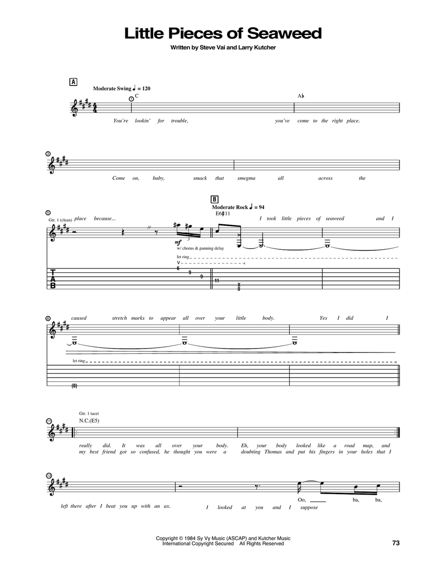 Little Pieces Of Seaweed Little Pieces Of Seaweed Acoustic Guitar scores gallery preview page 1
