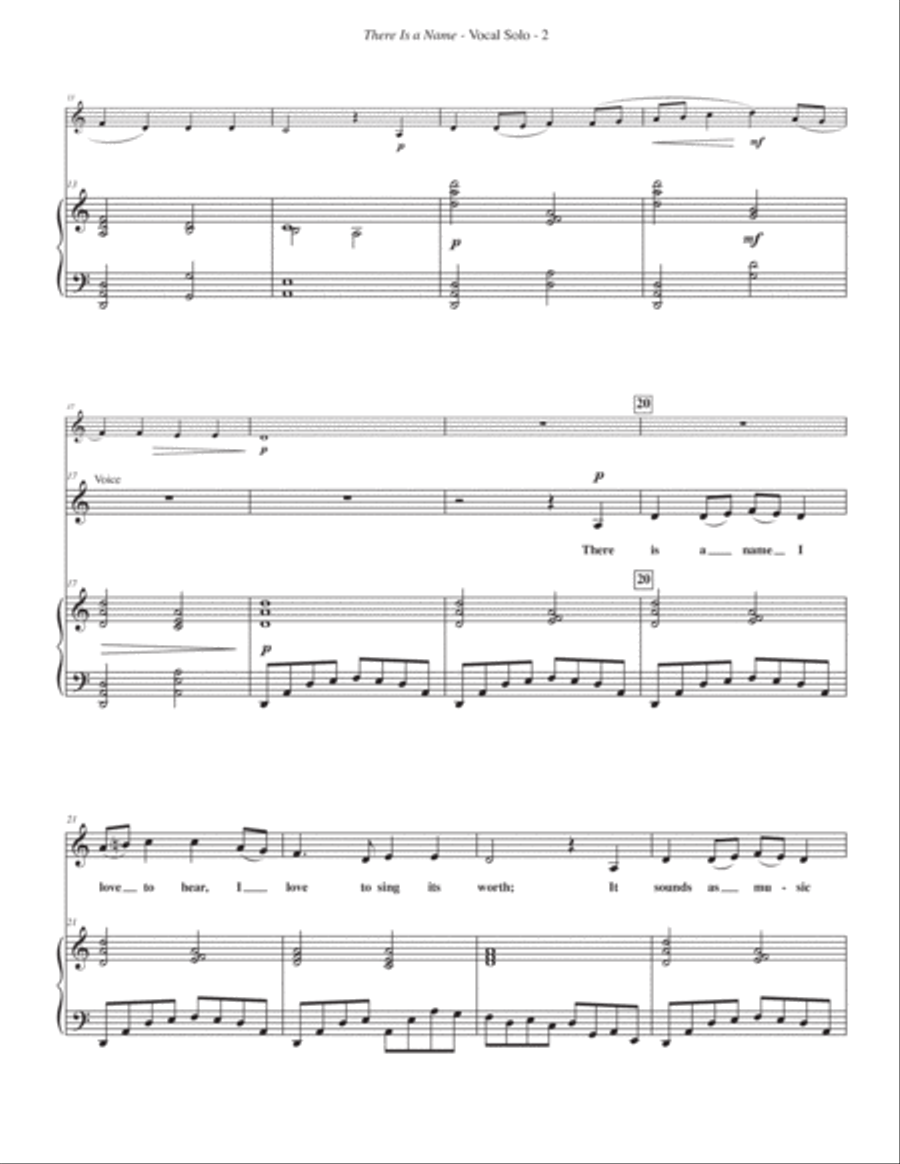 There Is a Name (Vocal Solo) Voice Solo scores gallery preview page 3