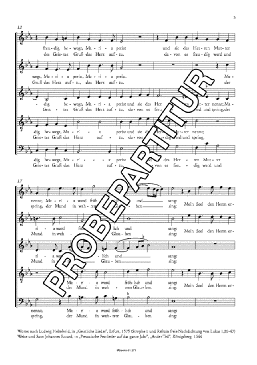 Ubers Gebirg Maria geht SSATB scores gallery preview page 4