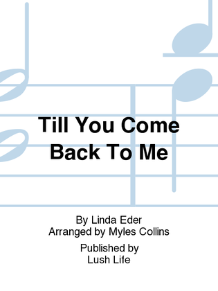 Book cover for Till You Come Back To Me