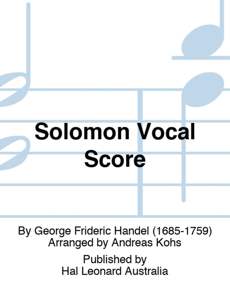 Solomon Vocal Score