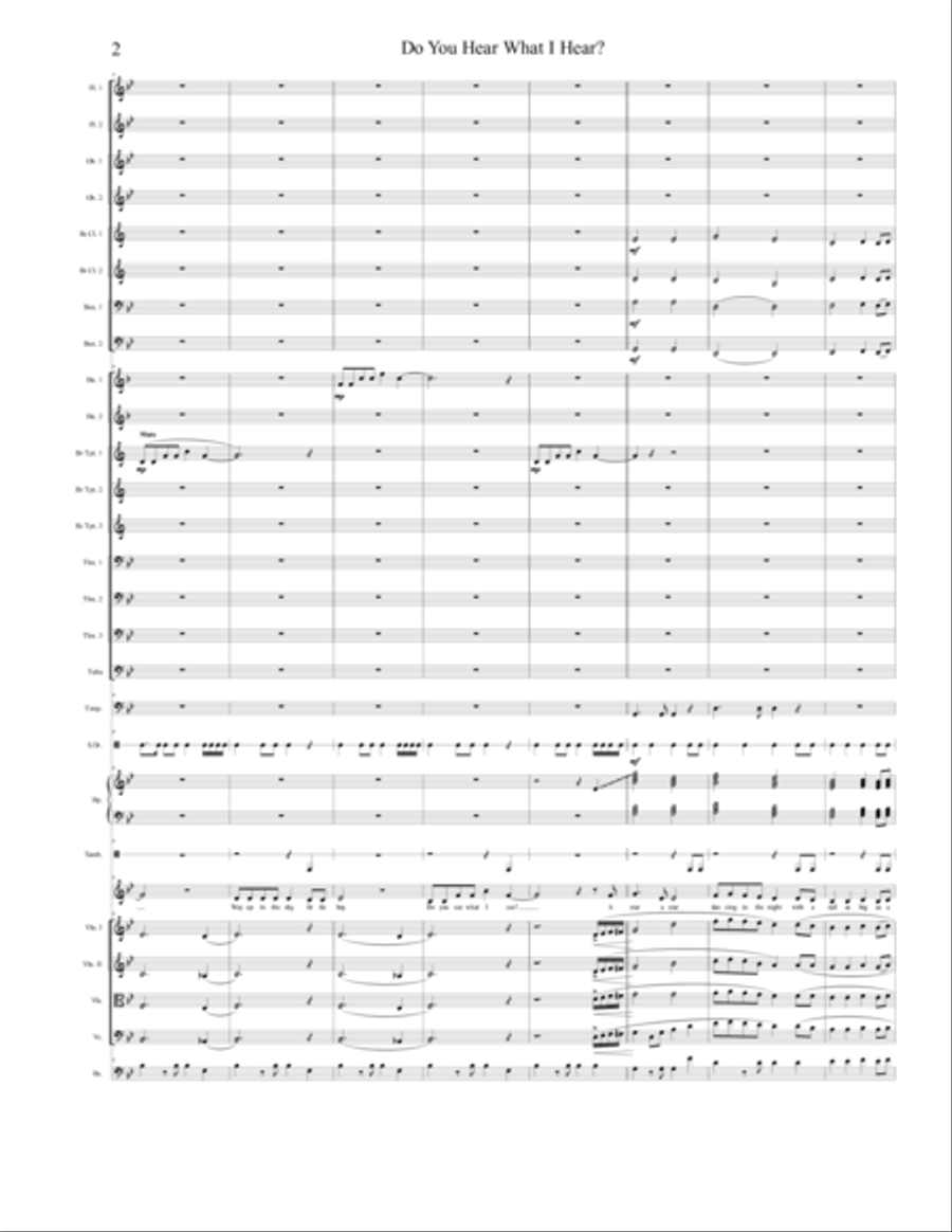 Do You Hear What I Hear Full Orchestra scores gallery preview page 2