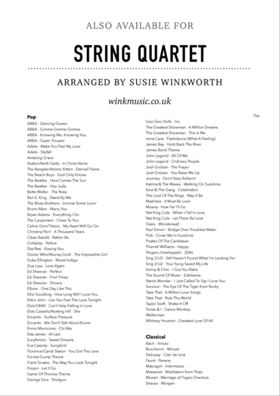 They Can't Take That Away From Me String Quartet scores gallery preview page 2