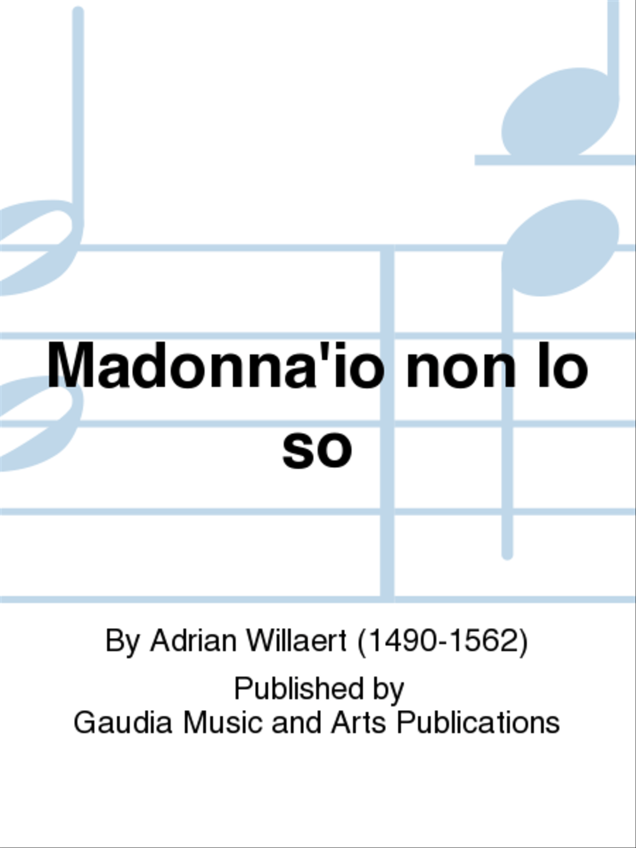 Madonna'io non lo so 4-Part scores gallery preview page 1