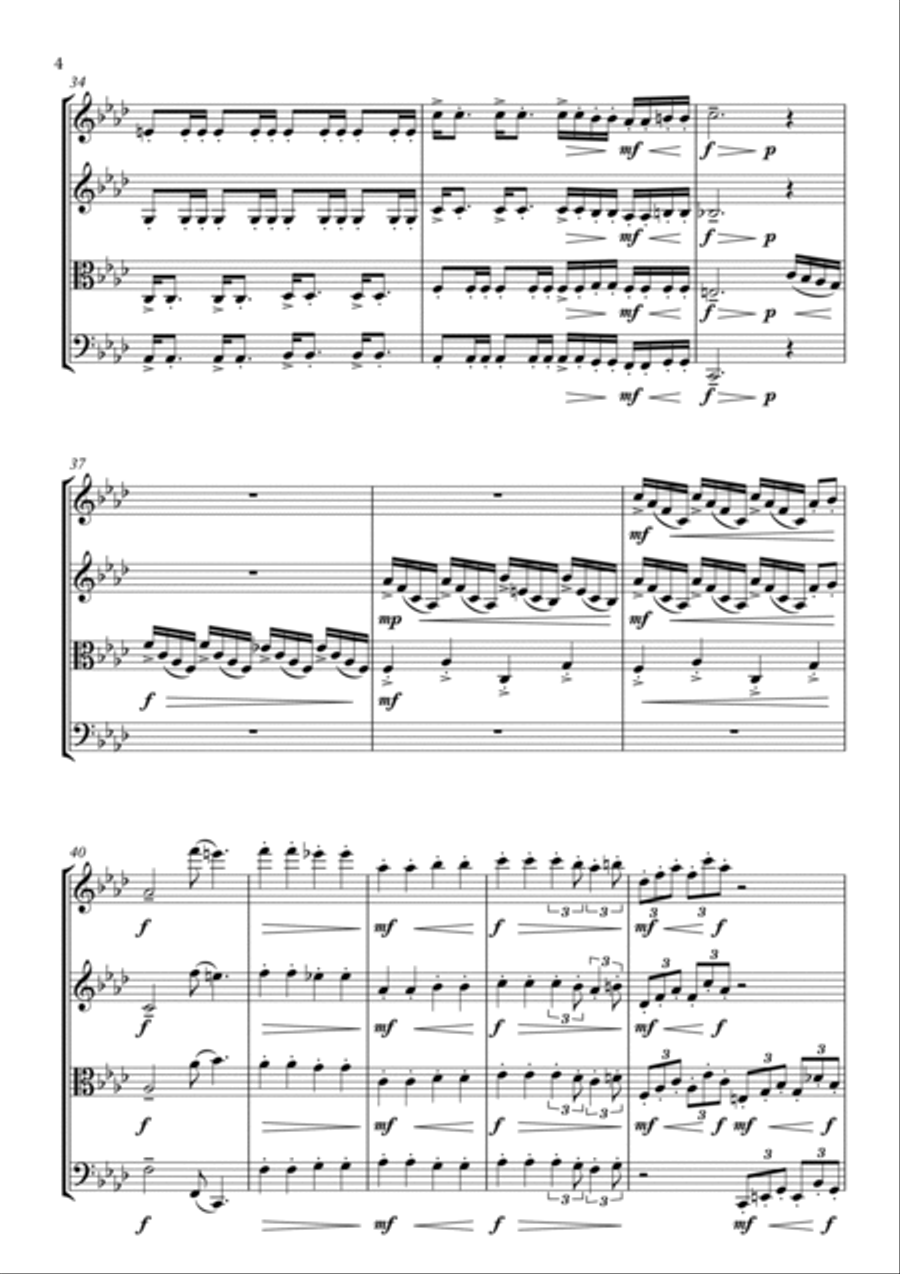 Paint It, Black Paint It, Black String Quartet scores gallery preview page 4