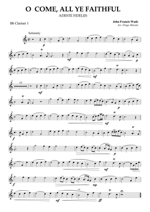 "O Come, All Ye Faithful" for Clarinet Quartet