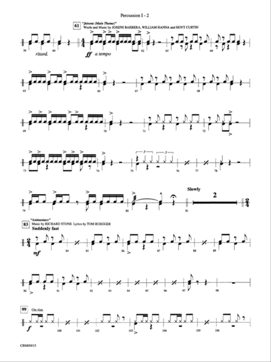 Cartoon Carnival (Medley): 1st Percussion Concert Band scores gallery preview page 2