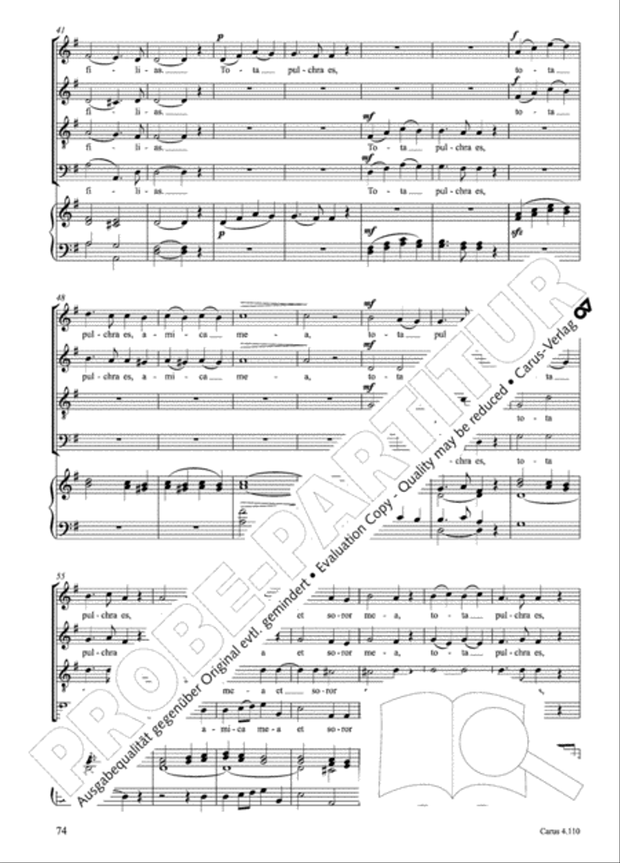 20 Latin Motets (Chants sacres latin/ 20 latein. Motetten) 4-Part scores gallery preview page 75