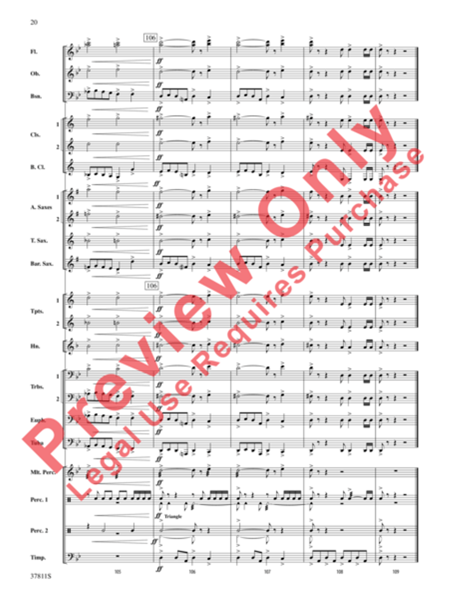 Desperate Pursuit Concert Band scores gallery preview page 21