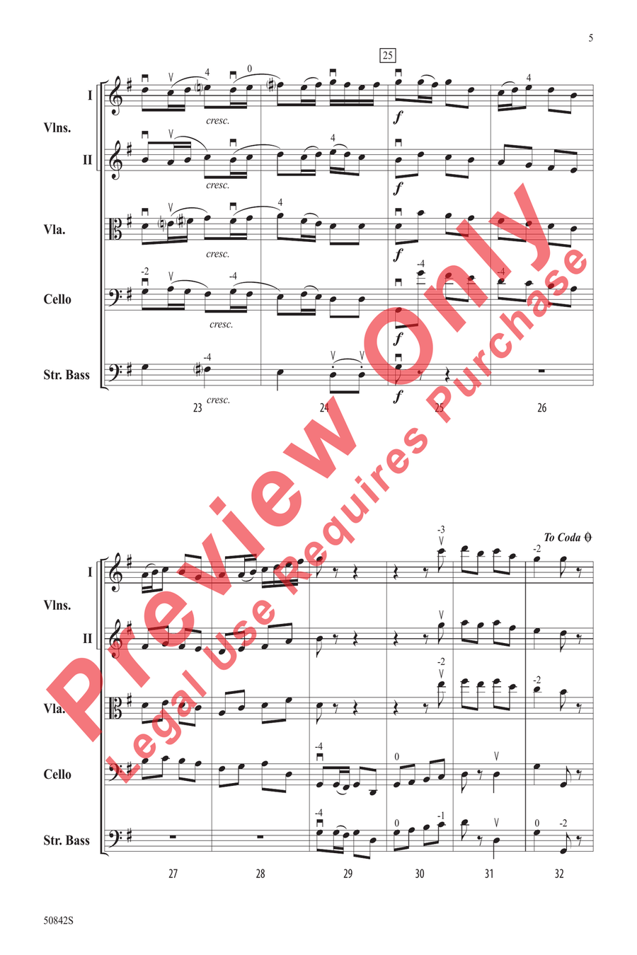 To the Feast! To the Feast! String Orchestra scores gallery preview page 5