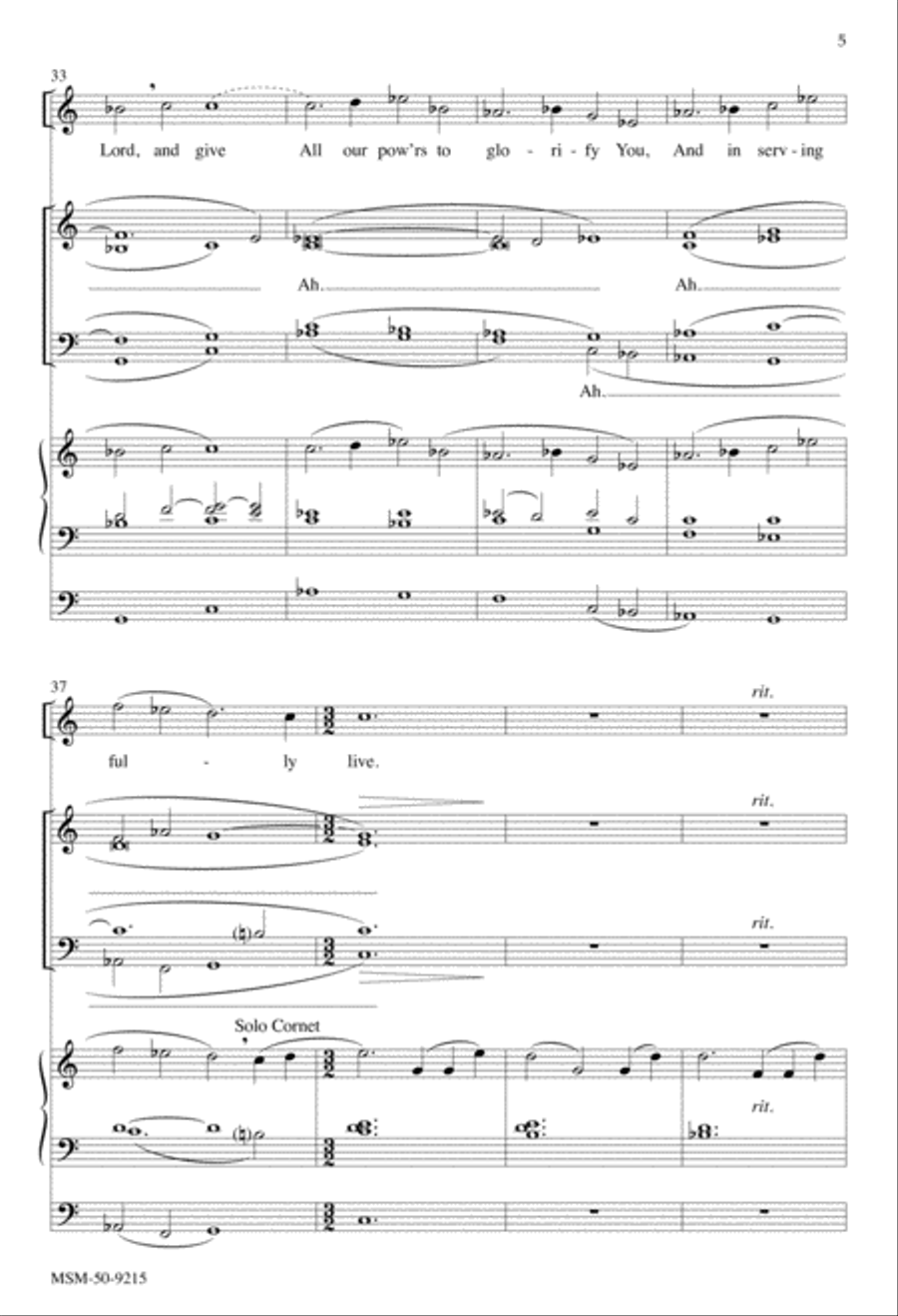 Lord, We Bring Our Gift of Music 4-Part scores gallery preview page 5