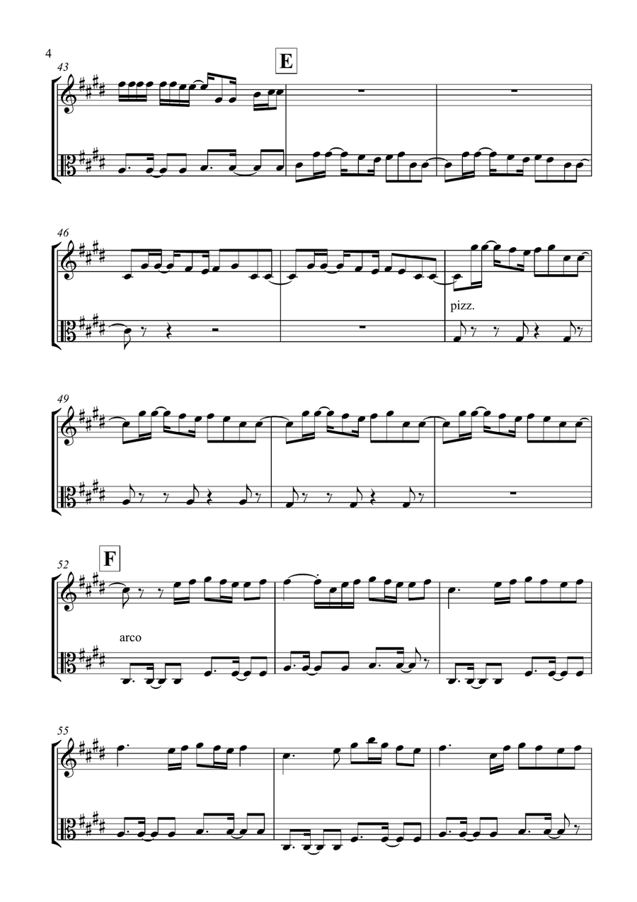 Shape Of You String Duet scores gallery preview page 4