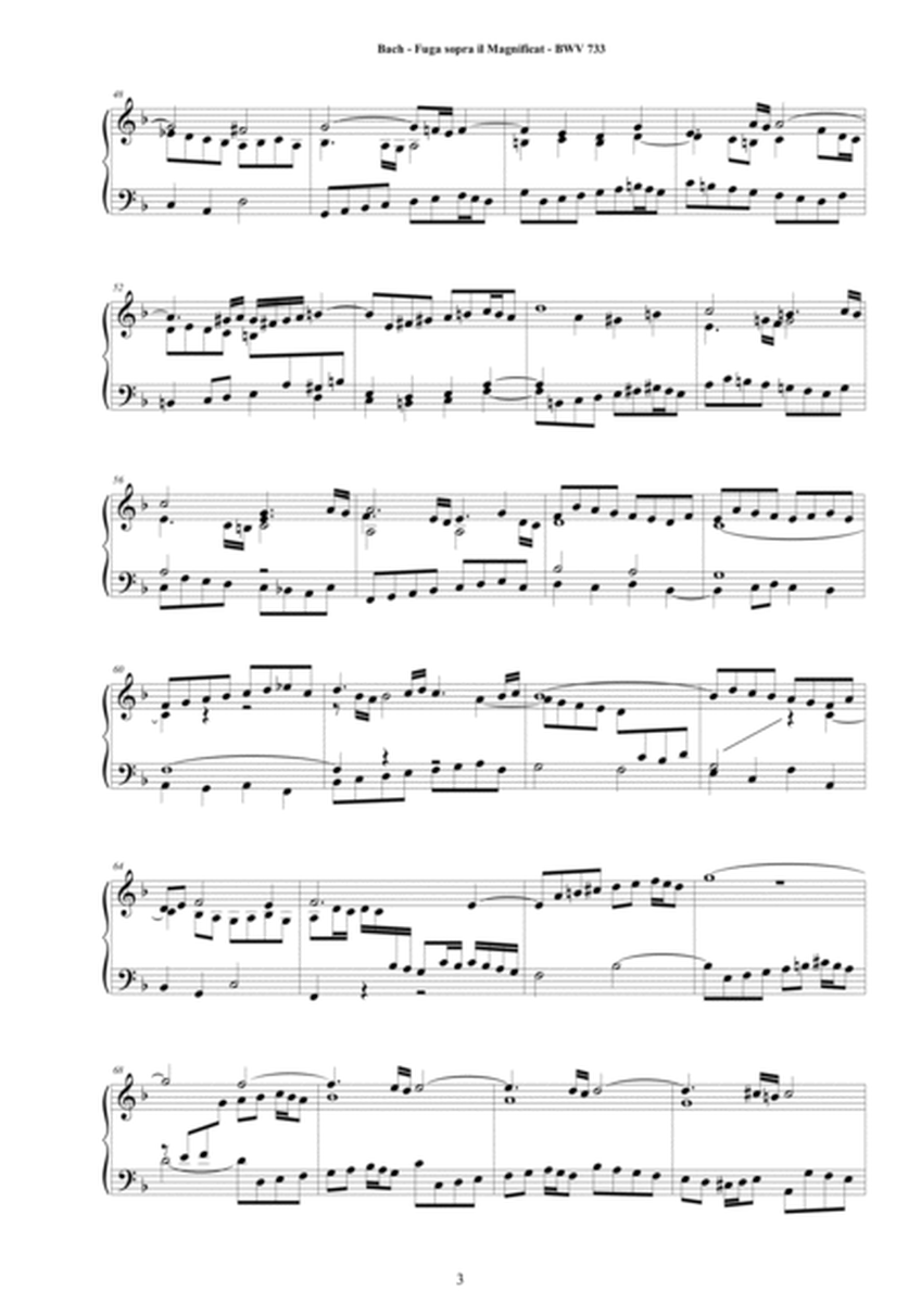 Bach - Fuga sopra il Magnificat - BWV 733 - Piano version image number null