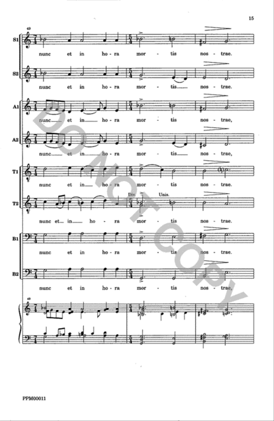 Ave Maria Op. 261 SSAATTBB scores gallery preview page 16