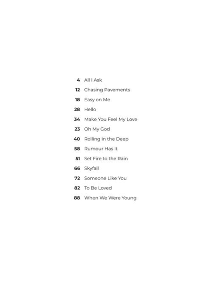 Adele – Original Keys for Singers – 2nd Edition Voice scores gallery preview page 3