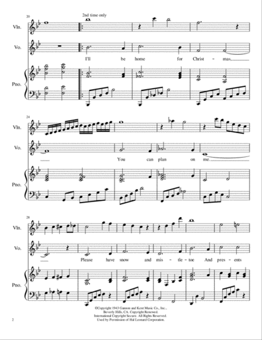 I'll Be Home For Christmas Small Ensemble scores gallery preview page 2